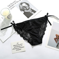 Silky Lace Bow Comfort Briefs-