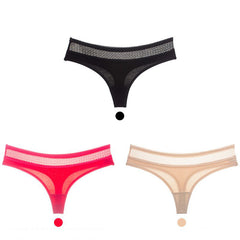 Cotton low-rise seamless women's briefs 3 pieces-