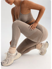 Women’s Seamless Sling Sports Bra Yoga Set