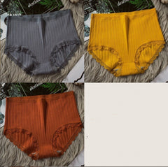 3 Pack Comfort Fit High-Waist Cotton Panties-