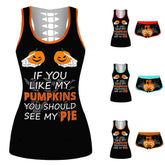 Trendy Halloween Pumpkin Print Set-