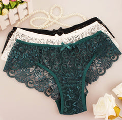 Seductive Mid-Rise Lace Women’s Briefs-