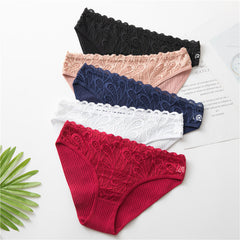 10 Pieces Luxury Breathable Lace Cotton Briefs-