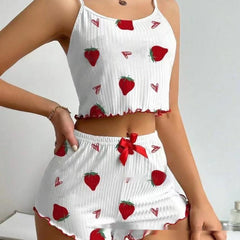 Lovely Elastic Suspender Pajama Shorts-