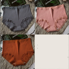 3 Pack Comfort Fit High-Waist Cotton Panties-