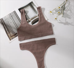 Trendy Seamless Yoga Sports Set-