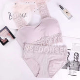 Youth Threaded Letter Print Student Bra Set JC