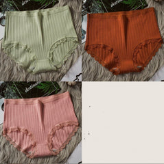 3 Pack Comfort Fit High-Waist Cotton Panties-