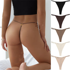 5PCS Seamless Buckle T-String Panties for Women JC