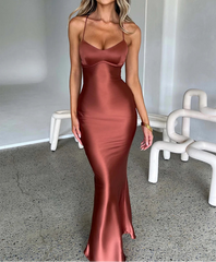 Elegant Satin Bodycon Women Dress