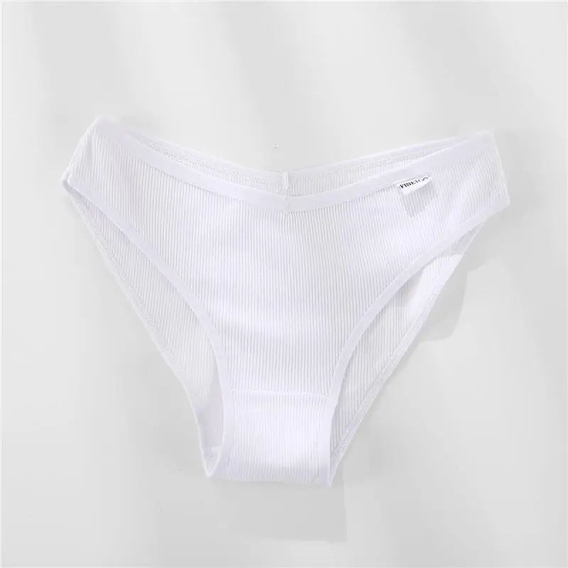 White ribbed underwear on a light gray background