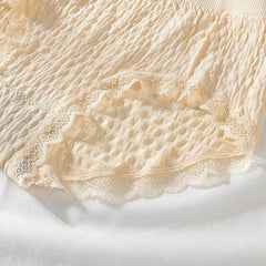 Seamless Lace Trim Cotton Briefs 3pcs