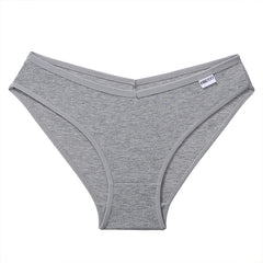 Gray underwear with a brand label on a white background