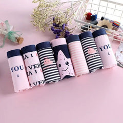 7 Pcs Women’s Cotton Printed Briefs Set