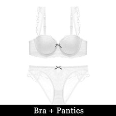 Chic Lace Embroidery Push Up Bra Underwear Lingerie