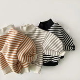 Kids Warm Stripe Turtle Neck Sweaters