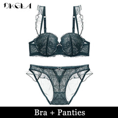 Sexy Lace Embroidery Push Up Bra Underwear Lingerie