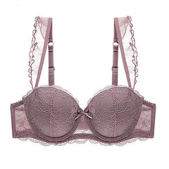 Chic Lace Embroidery Push Up Bra Underwear Lingerie
