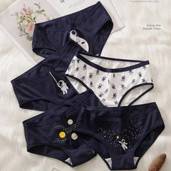 Cute Cartoon Cotton Daily Panties - 5 Pcs