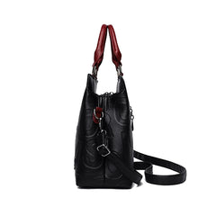 Luxury PU Leather Tote – Large Capacity Travel Crossbody Bag