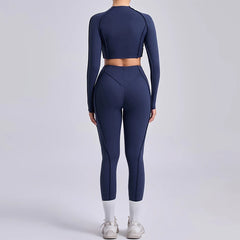 2-Piece Women’s Gym Set – Quick-Dry Long Sleeve & Leggings