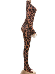 Leopard Print Two Piece Set
