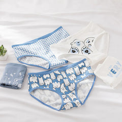 Sweet Bow Solid Cotton Briefs 5pcs