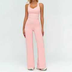 Contrasting Color Yoga Tracksuit Set