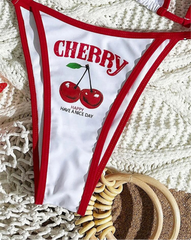 Cherry Print 3-Piece Bikini Set