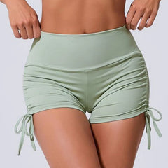 High-Waist Push-Up Workout Shorts with Pocket – Women's Gym & Yoga Leggings