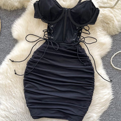 Sexy Folds Sheath Club Dress