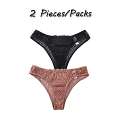 Lace Hollow Thong 2-Pack Women Low-Rise