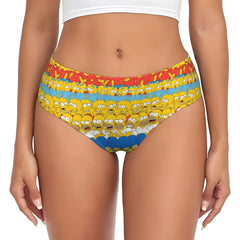 Cartoon Print Breathable Cotton Briefs