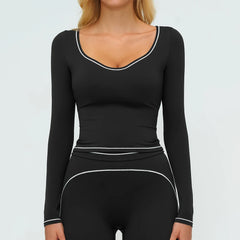 Quick‑Dry Long Sleeve Yoga Top