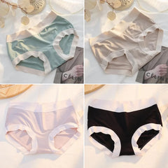 Ruffle Edge Mid-Rise Cotton Briefs 4-Pack