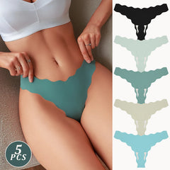 Teal thong worn by a person with color swatches on the side