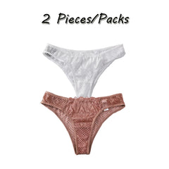 Lace Hollow Thong 2-Pack Women Low-Rise