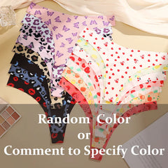 Various patterned underwear on a light background with text prompting color selection.
