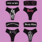 Women's Gothic Printed Bandeau Bikini Set