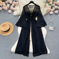 Sheer Elegant Long Robe Dress