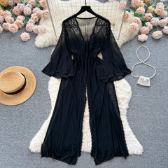 Sheer Elegant Long Robe Dress