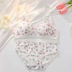 Cute Kawaii Wireless Bra Set