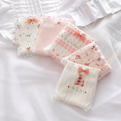 Floral Print Cotton Mid-Rise Briefs 5 Pack