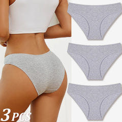Women’s Cotton Low-Rise Breathable Briefs 3-piece Set