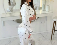 Leopard Satin Lounge Pajama Set
