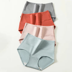 High Waist Cotton Briefs 4 Pack