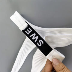 Ribbed Cotton V-Shape Letter Thong 2-Pack