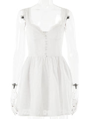 Women's Lace Patchwork Mini Dress