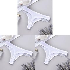 3-Piece Women's Cotton Lace G-String Panties