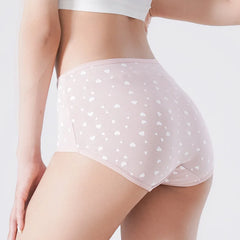 Plus Size Love High Waist Briefs 4pcs
